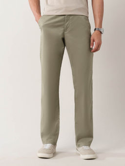 Arrow Sports - Solid Dobby Auto Press Flax Trouser Beige