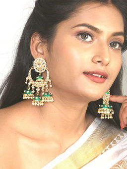 Laida - Green Jhumka Style Chandballi