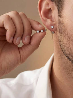 Salty Alpha - Atlas Stone Silver Stud Earrings