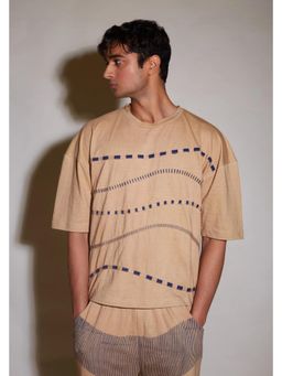 Banana Labs - Man Crossroads Big Wave Beige T-Shirt