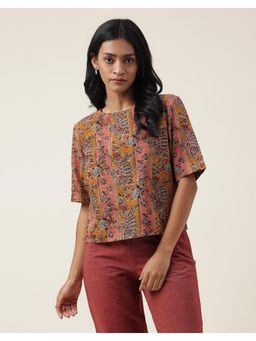 Fabindia - Multi Color Cotton Printed Short Top
