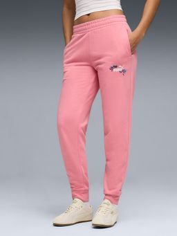 Puma - Essentials Nature 2.0 Women'S Small Graphic Joggers-Pink