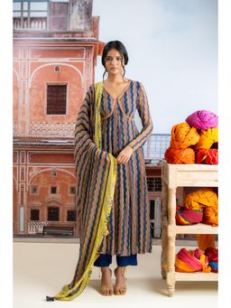 Baise Gaba - Multi-Color Safira Anarkali with Pant and Dupatta