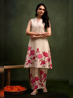 Atha Fashion - Pink Roselle Bloomaria Co-Ord Set