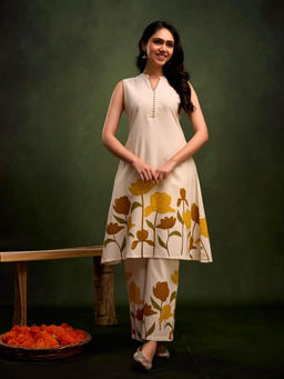 Atha Fashion - Yellow Roselle Bloomaria Co-Ord Set