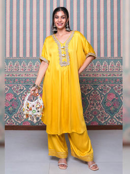 Atha Fashion - Yellow Bijli Boho Kurta with Pant