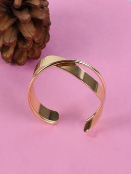 JEWELZ - Gold Plated Stylish Stainless Steel Anti Tarnish Bangle for Girls and Women