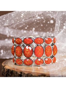 JEWELZ - Stylish Traditional Casual Party Orange Stone Bracelets