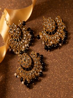 JEWELZ - Festive Season Eye Catching Maang Tikka with Earrings for Womens and Girls