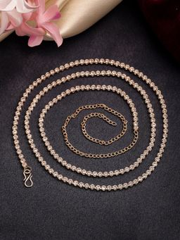 NVR - Womens Gold-Plated Ad-Studded Kamarbandh Waist Chain