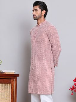 Jompers - Men Coral Embroidered Full Sleeve Kurta