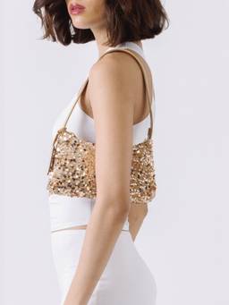 NEF'S Finds - Gold Glitz Sparkle Shoulder Bag