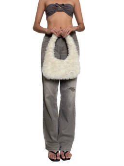 Pebbl Studio - White Polar Hobo Baguette