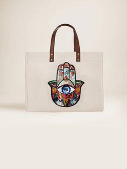 SWIRL - White Sorrento Tote Bag