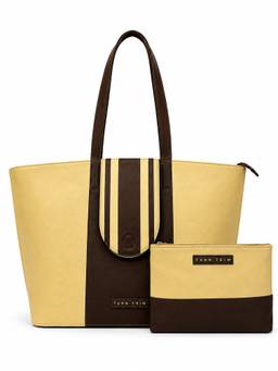 Tann Trim - Brown Oversized Arch Tote Bag