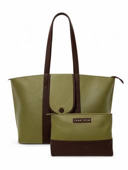 Tann Trim - Olive Matcha Oversized Arch Tote Bag