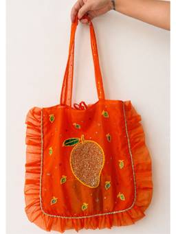 Ziddi - Orange Mango Organza Bag