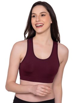 Bonjour - Women's Wire Free Padded Cotton Full Coverage Sports Bra