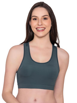 Bonjour - Women's Wire Free Padded Cotton Full Coverage Sports Bra