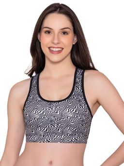 Bonjour - Women's Wire Free Padded Cotton Full Coverage Sports Bra