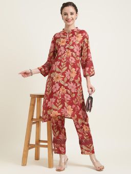 Zari Jaipur - Silk Blend Print and Embellished Co-Ord (Set of 2)