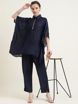 Zari Jaipur - Cotton Viscose Embroidery Co-Ord (Set of 2)