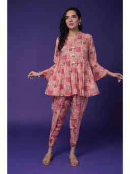 Zari Jaipur - Silk Blend Print and Embellished Co-ord (Set of 2)