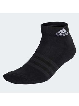 adidas - Unisex Black Stripes Cushioned Sportswear Ankle Socks (M)