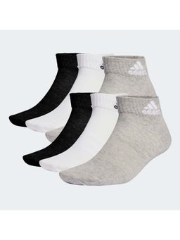 adidas - Unisex Multi-Color Thin and Light Sportswear Ankle Socks (Pack of 6)