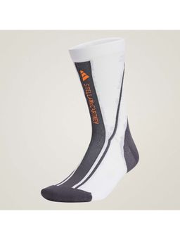 adidas - Unisex White-Grey Stella Mccartney Crew Socks