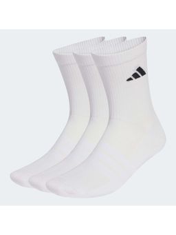 adidas - Unisex White C Ess Crw 3P Socks (Pack of 3)