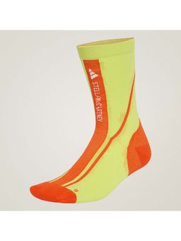 adidas - Unisex Yellow and Orange Stella Mccartney Crew Socks (M)