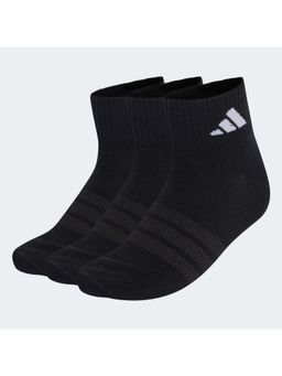 adidas - Unisex Black T Ess Ank 3P Socks (Pack of 3)