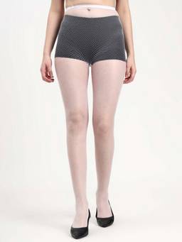 Keepfit - White Women White High-Rise Sheer Fishnet Stocking