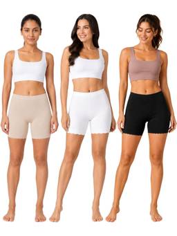 G Heist - Multi-Color Women Solid Stretchable Cycling Boyshorts