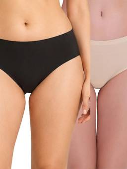 G Heist - Multi-Color Women Solid Seamless Invisible Hipster Brief
