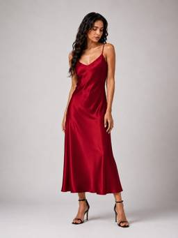Slumber Jill - Red Berry Blush Cami Night Dress