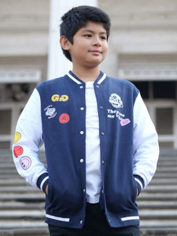 Napchief - Funky Monkey Varsity Navy Blue Jacket