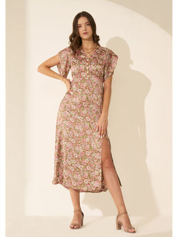 AMOSHI - Multi-Color Ditsy Midi Dress