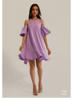 AMOSHI - Dottie Dress With Detachable Sleeves - Purple (Set of 2)