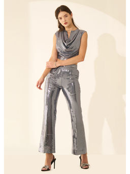 AMOSHI - Quinn Cowl Grey Co-Ord (Set of 2)