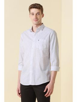 Allen Solly - Men White Classic Fit Print Full Sleeves Casual Shirt