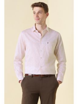 Allen Solly - Men Pink Classic Fit Print Full Sleeves Casual Shirt