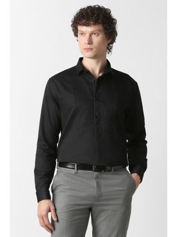 Van Heusen - Men Black Embellished Full Sleeves Party Shirt