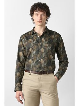 Van Heusen - Men Multicolour Print Full Sleeves Party Shirt