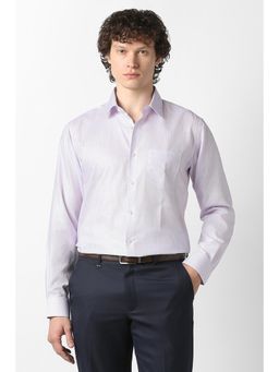 Van Heusen - Men Purple Check Full Sleeves Formal Shirt