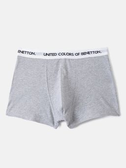 United Colors of Benetton - Boys Grey Cotton Blend Trunks