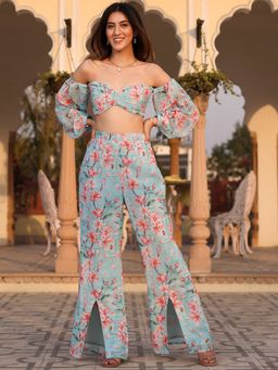 Lavanya The Label - Blue Printed Co Ord (Set of 2)