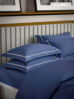 MULBERRY LIVING - Serenity Solids Pillow Covers - Navy Blue