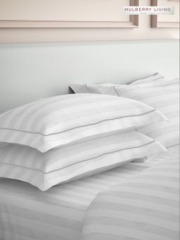 MULBERRY LIVING - Elysian Stripes Pillow Covers - White